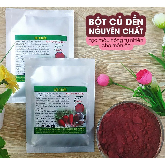 Bột Củ Dền [Bột Rau Củ] Tạo Màu Thực Phẩm Tự Nhiên Sấy Lạnh Gói (100g)