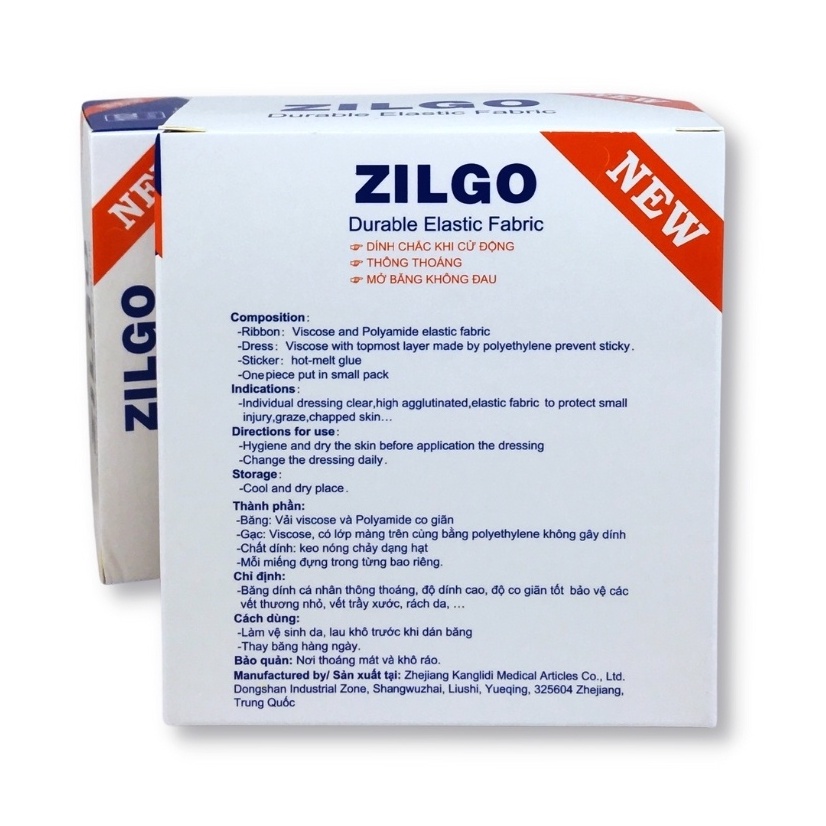 Băng Gâu ZILGO Hộp 102 Miếng Dán Vết Thương, Băng Cá Nhân Urgo, Băng Y Tế Sơ Cứu Vết Thương