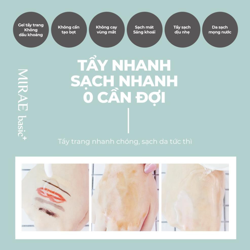 Combo sạch sâu sửa rửa mặt - Gel tẩy trang Mirae àm sạch lớp trang điểm làm sạch lỗ chân lông đánh bay mụn đầu đen | BigBuy360 - bigbuy360.vn