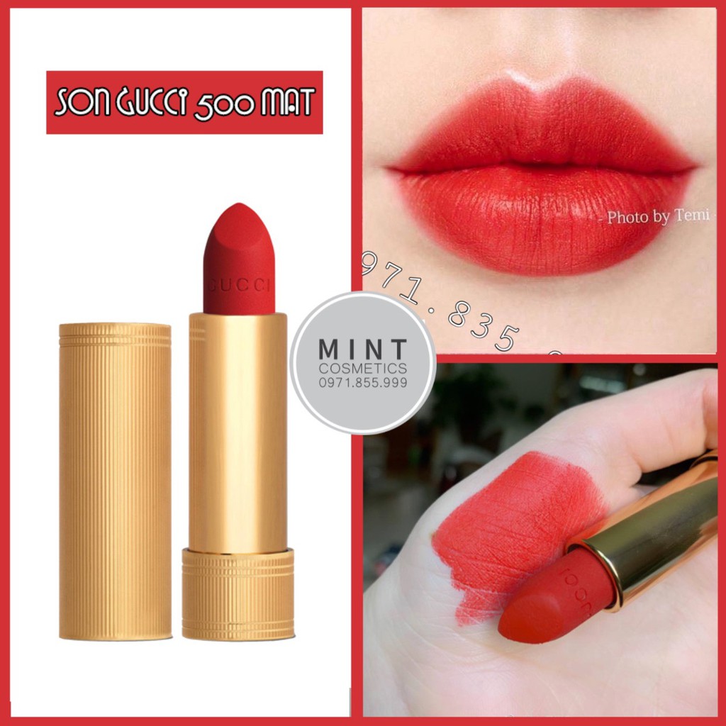 Son Gucci 25 Limited Rouge Matte Lipstick, Son Kem Gucci Rouge Liquid Matte Lip Colour 25 Godie Red