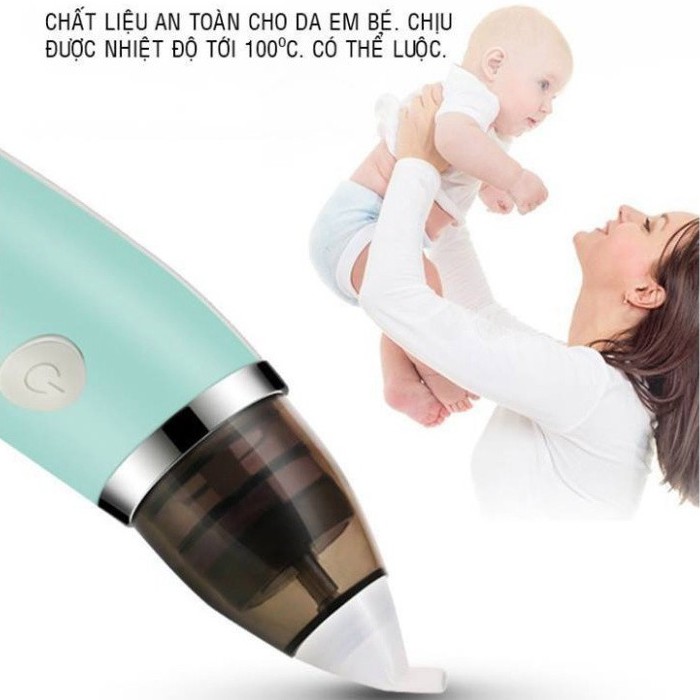 Máy hút mũi cho bé, máy hút mũi Little bee cho trẻ sơ sinh 5 cấp độ, hút cực sạch không gây đau - Nấm Shop