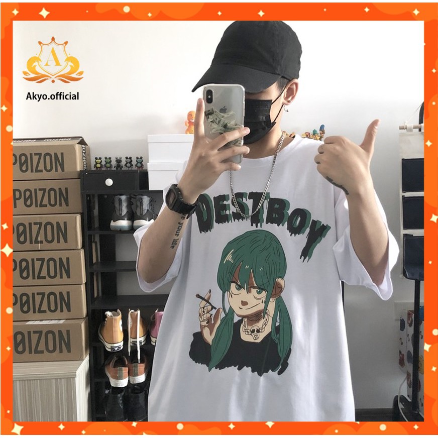 Áo thun tay lỡ Unisex Akyo, áo phông form rộng AT07