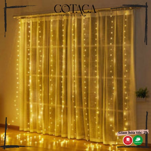 Dây đèn led đom đóm, bóng tròn, bông tuyết decor trang trí phòng khách, phòng ngủ cực chill