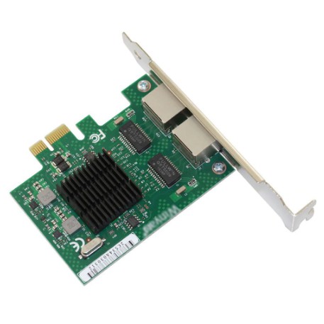 Card mạng Winyao E575T2, 2 port 1Gbps, PCI-E X1, chính hãng bh 1 năm.