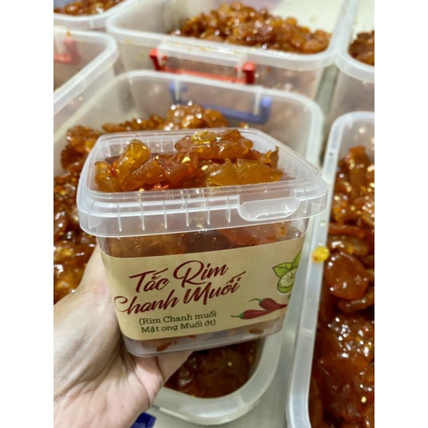 Tắc rim chanh muối hộp 500gr siêu ngon chua nhẹ ít ngọt