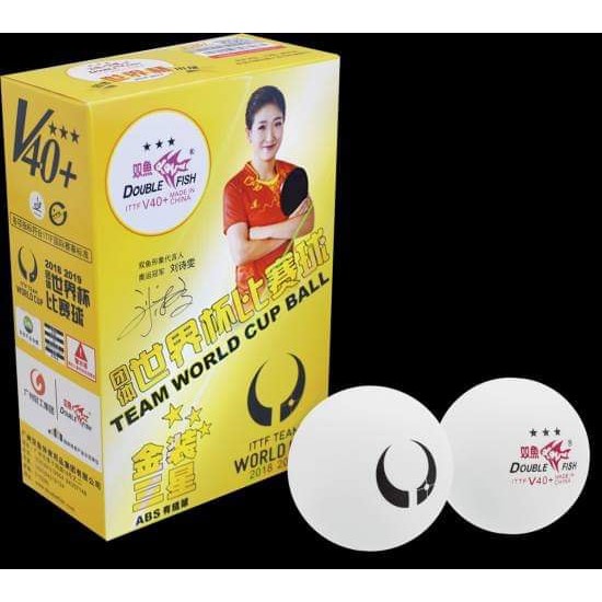 Quả Bóng Bàn 3 Sao Thi Đấu Thế Giới - Double Fish Sừng Trâu , Song Ngư Chính Hãng - 1 Hộp 6 Quả