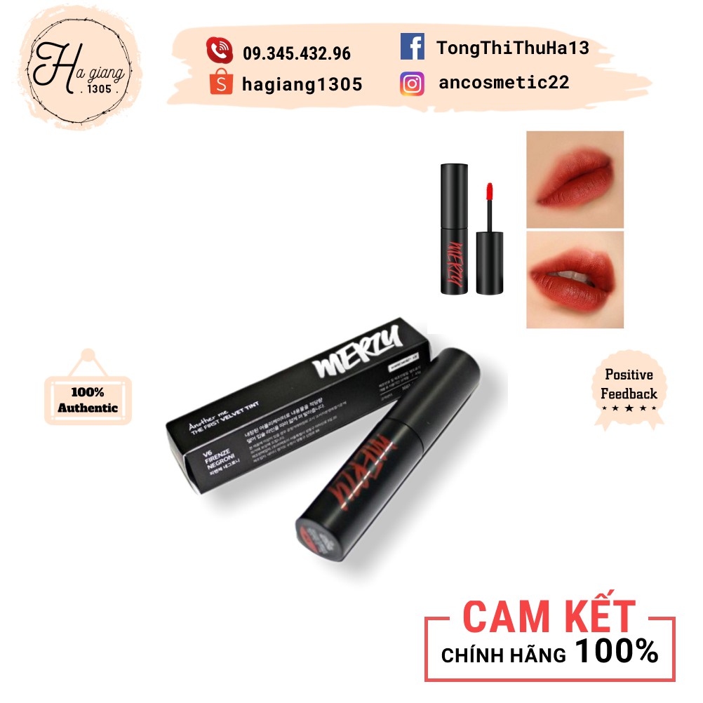 Son Merzy Another Me The First Lipstick L4, Son kem lì Merzy V6, Son thỏi L4