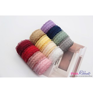 *Set 2m - Ren chun viền bèo, thun dún bèo Hàn Quốc làm băng đô tóc, viền váy áo, phụ kiện may mặc.