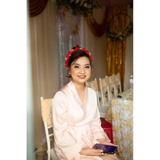 áo choàng make up cô dâu