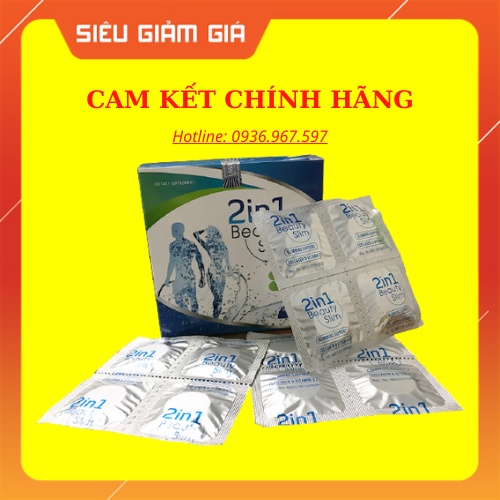 BEAUTY SLIM 2 IN 1 [2IN1 HỘP 28 VIÊN] DẠNG SỦI GIÚP GIẢM CÂN AN TOÀN CAM KẾT CHÍNH HÃNG