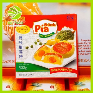 Bánh pía 4 trứng đậu xanh sầu riêng 500g, bánh pía sóc trăng siêu to khổng lồ 1 bánh nặng 500g