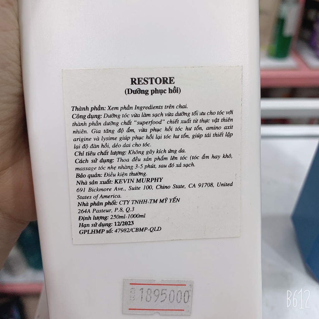 Hấp Dầu Phục Hồi Tóc Kevin Murphy Re Store 200ML/ 1000ML