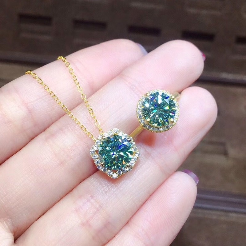 Mặt Dây Chuyền Hình Moissanite Pt950 Độc Đáo Thời Trang Cho Nữ