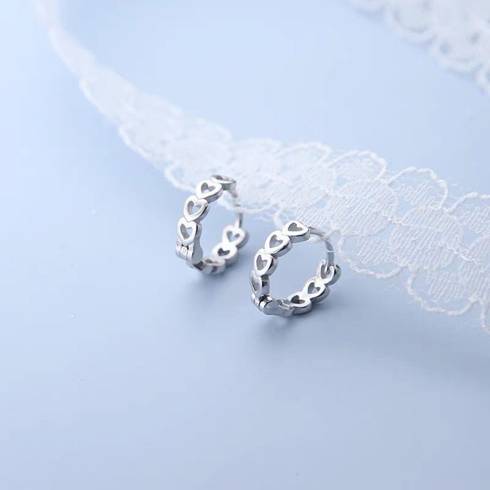 Bông tai hình tròn bằng kim loại phong cách Hàn Quốc sang trọng thời trang cho nữ