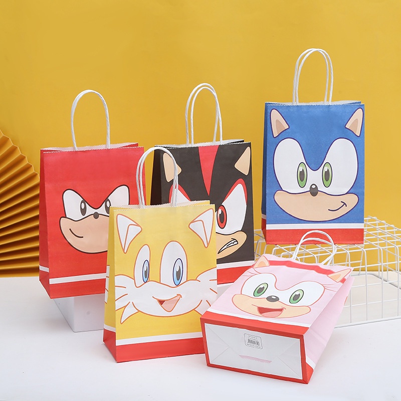 Túi Đựng Kẹo Sinh Nhật Chủ Đề Sonic Cho Trẻ Em 21*15*8cm