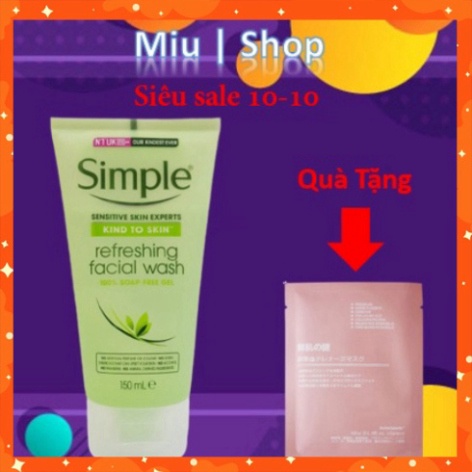 Sữa rửa mặt simple - 150ml Bill 4 date 2023 mới nhất - Chính Hãng | BigBuy360 - bigbuy360.vn