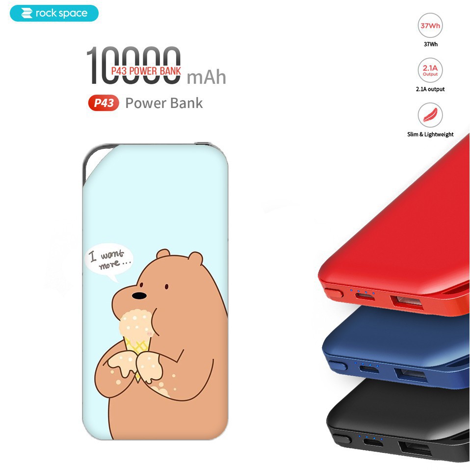 Sạc dự phòng 10.000mAh P43 ROCK S