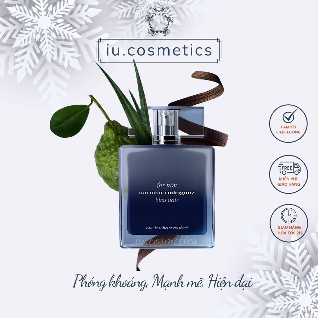 Nước Hoa Nam Narciso Rodriguez For Him Bleu Noir EDT 100ml - Hương thơm nam tính cuốn hút - iu.cosmetics