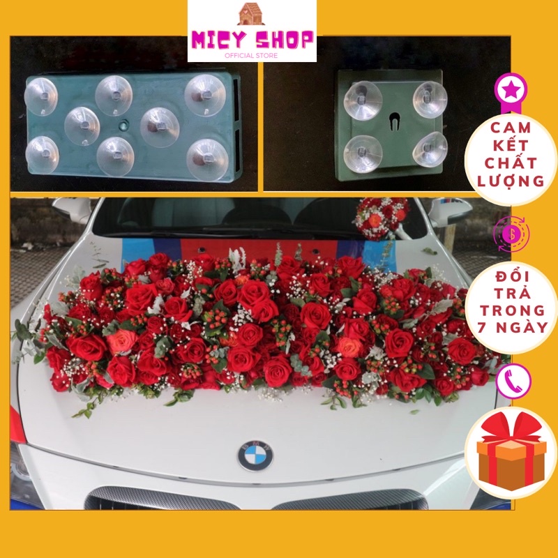 Khay hoa gắn xe cưới khay hút chân không làm xe hoa cưới siêu dính chắc không sợ đón dâu đường xa - loại nhỏ gắn đuôi xe