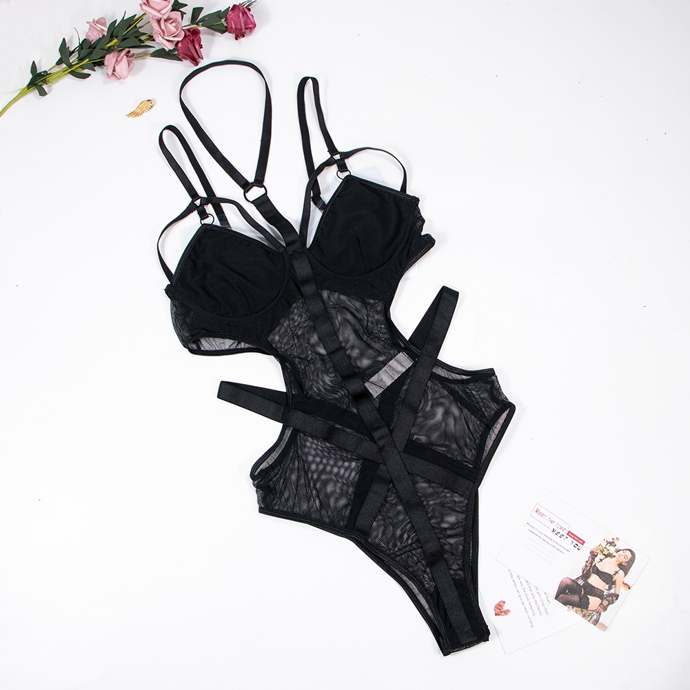 Đồ lót liền thân xuyên thấu VARSBABY V775KB thiết kế hở đáy phong cách quyến rũ hóa trang cho nữ