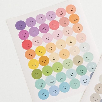 Sticker cute hình mặt cười trang trí sổ tay dán giấy ghi chú lên tường - Gấu Thỏ House