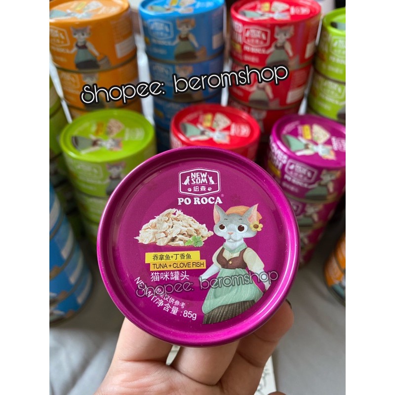 (100% thịt) Pate lon Poroca cho mèo 85g 5 vị cực ngon và chất lượng