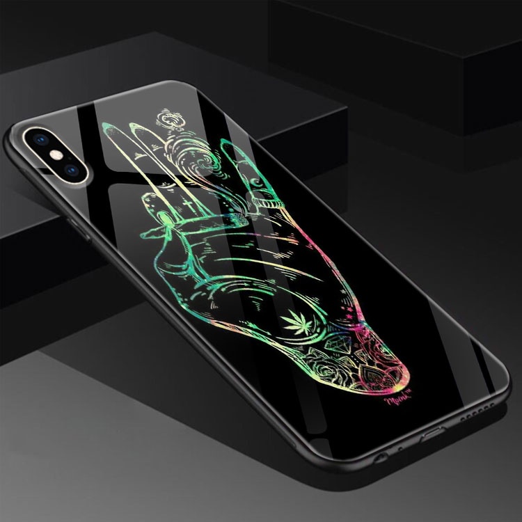 Ốp kính cường lực 420 canabis xinh imacc cho iphone 7/8/6/6s/plus