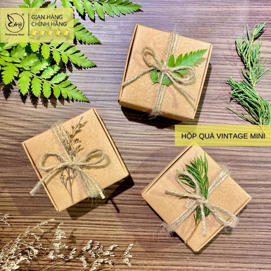 Hộp Quà Vintage Nhỏ Kích Thước 7x7x3 Gói Quà Tặng, Trang Trí, Handmade Decor Xinh Xắn