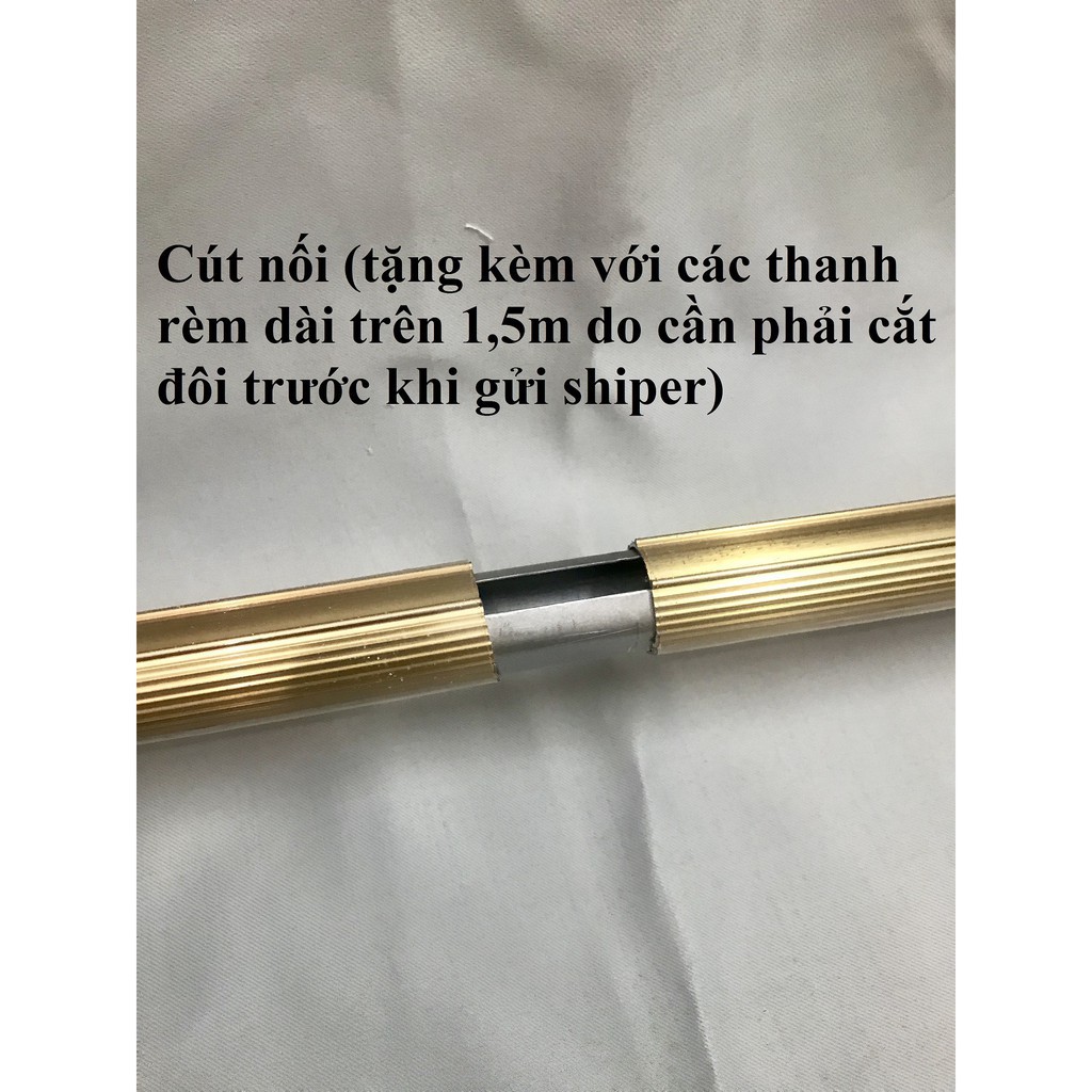 [SALE Tết 2021] Thanh Treo Rèm 1 LỚP - Lắp PHỦ NGOÀI cửa (đã bao gồm bộ lắp)