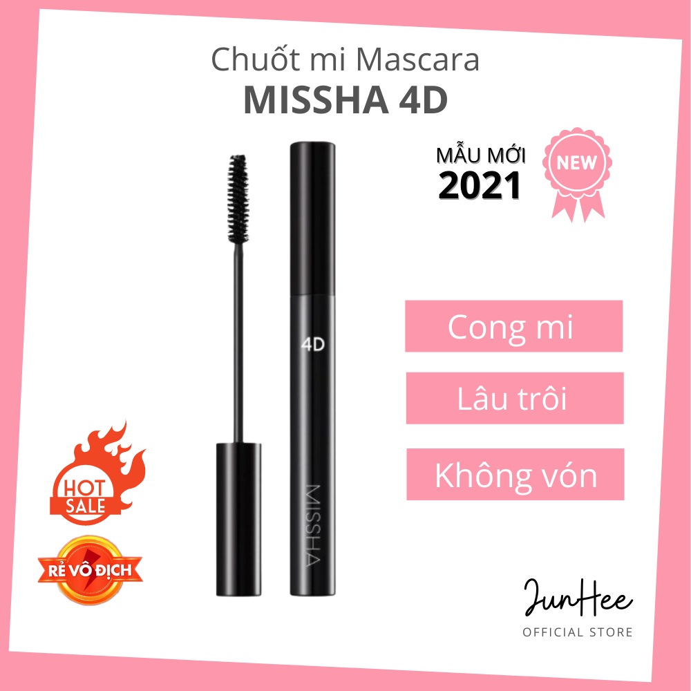 Chuốt Mi 4D Dày Mi Không Lem Lâu trôi Missha The Style 4D Mascara Mi cong, dày, sắc nét 7g