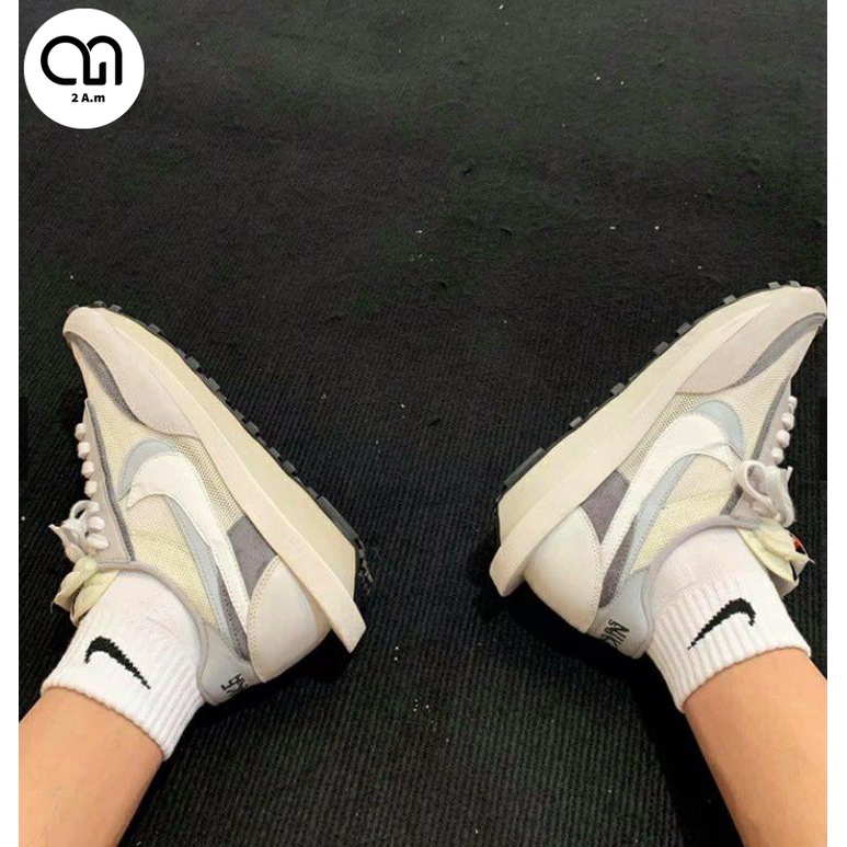 Tất Vớ Nike Ngắn Nam Nữ Trắng Đen Thời Trang Vải Dệt Kim