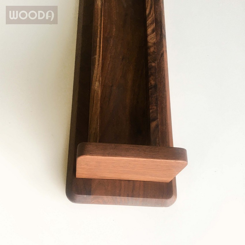 Kệ gỗ Walnut  cao cấp tháo lắp được, giá kê màn hình gỗ tự nhiên dùng cho màn hình máy tính, TV