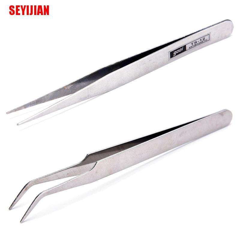 Set 2 Nhíp Inox Gắp Lông Mi / Trang Trí Móng Nghệ Thuật