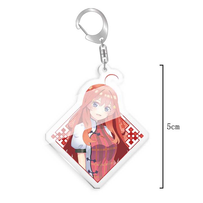 Móc khóa nhựa acrylic hình nhân vật anime Nakano Ichika Nino Miku Yotsuba Itsuki Sisters Heart