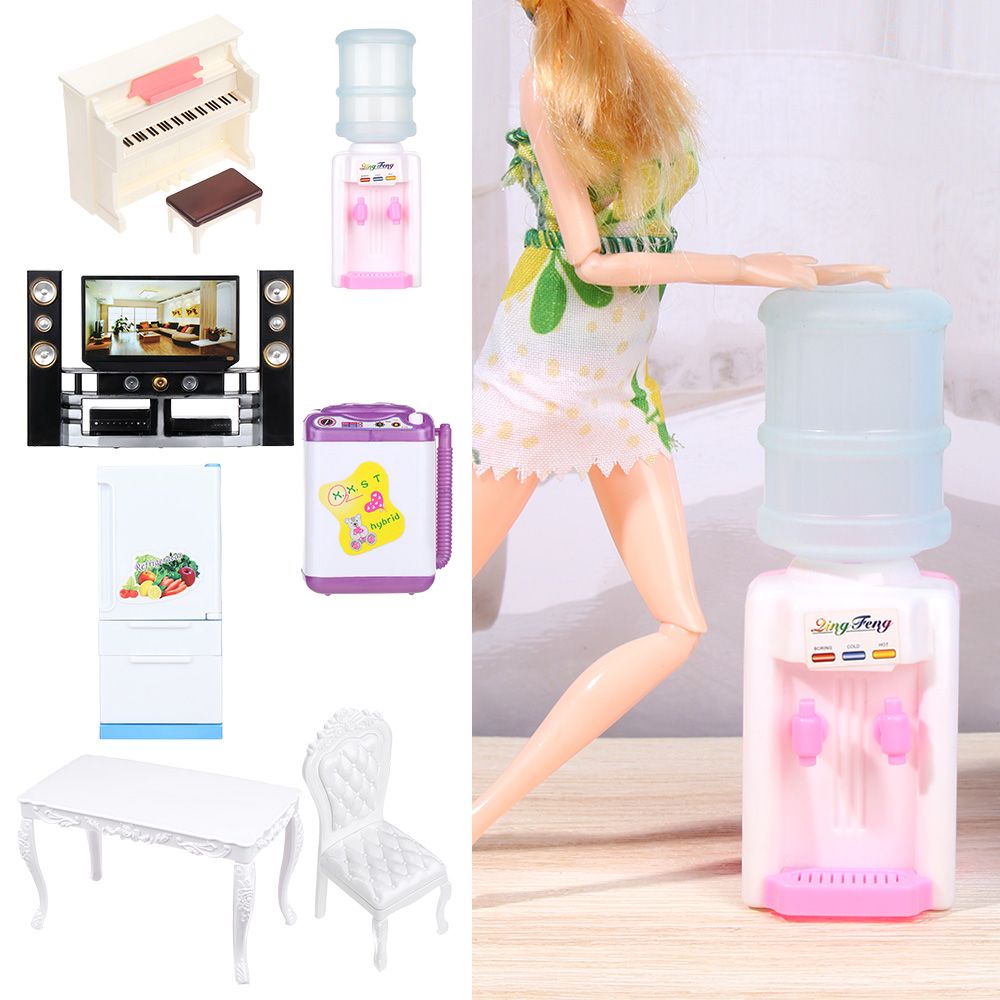 Mô hình bàn ghế mini bằng nhựa trang trí nhà búp bê DIY