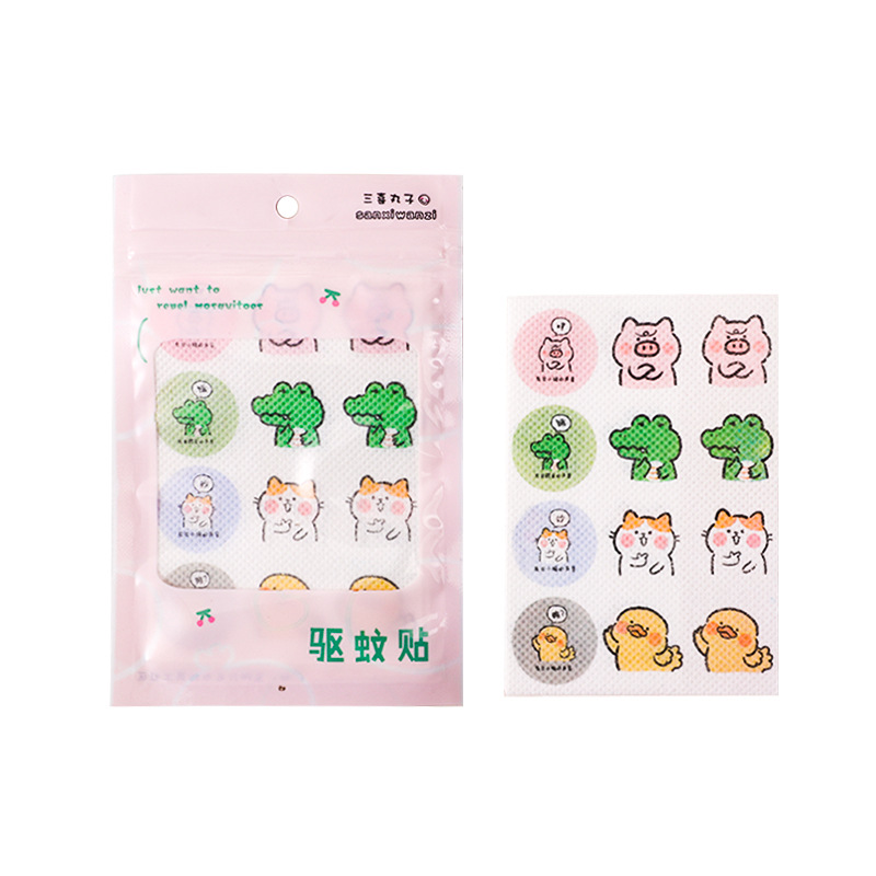 Túi 24 miếng dán sticker chống muỗi cute - Thỏ Hồng