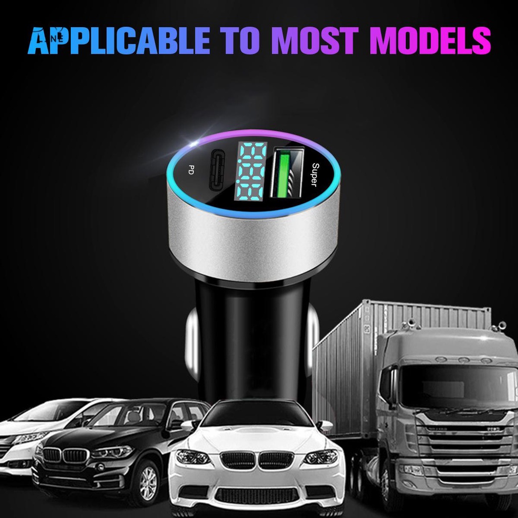 Tẩu Sạc Nhanh Hai Cổng USB 3.0 20W Hiển Thị LED Cho Điện Thoại SHOPCYC3374