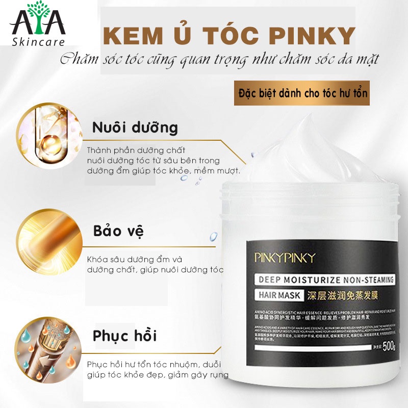 Kem ủ dưỡng và phục hồi tóc khô xơ hư tổn Pinky, giúp mái tóc trở nên khỏe, bóng mượt bồng bềnh- avaskincare