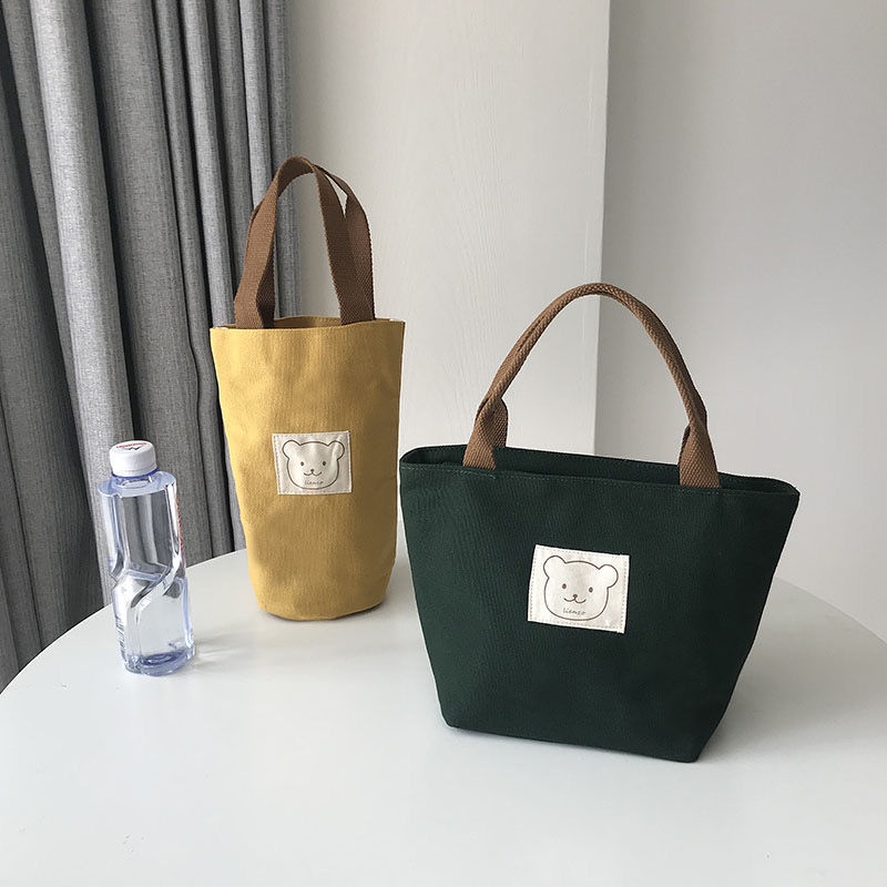 Túi Đựng Hộp Cơm Trưa Bằng Vải Bạt Một Vai Kích Thước Nhỏ Phong Cách Nhật Bản Tiện Dụng Cho Nữ vgbag09.vn8