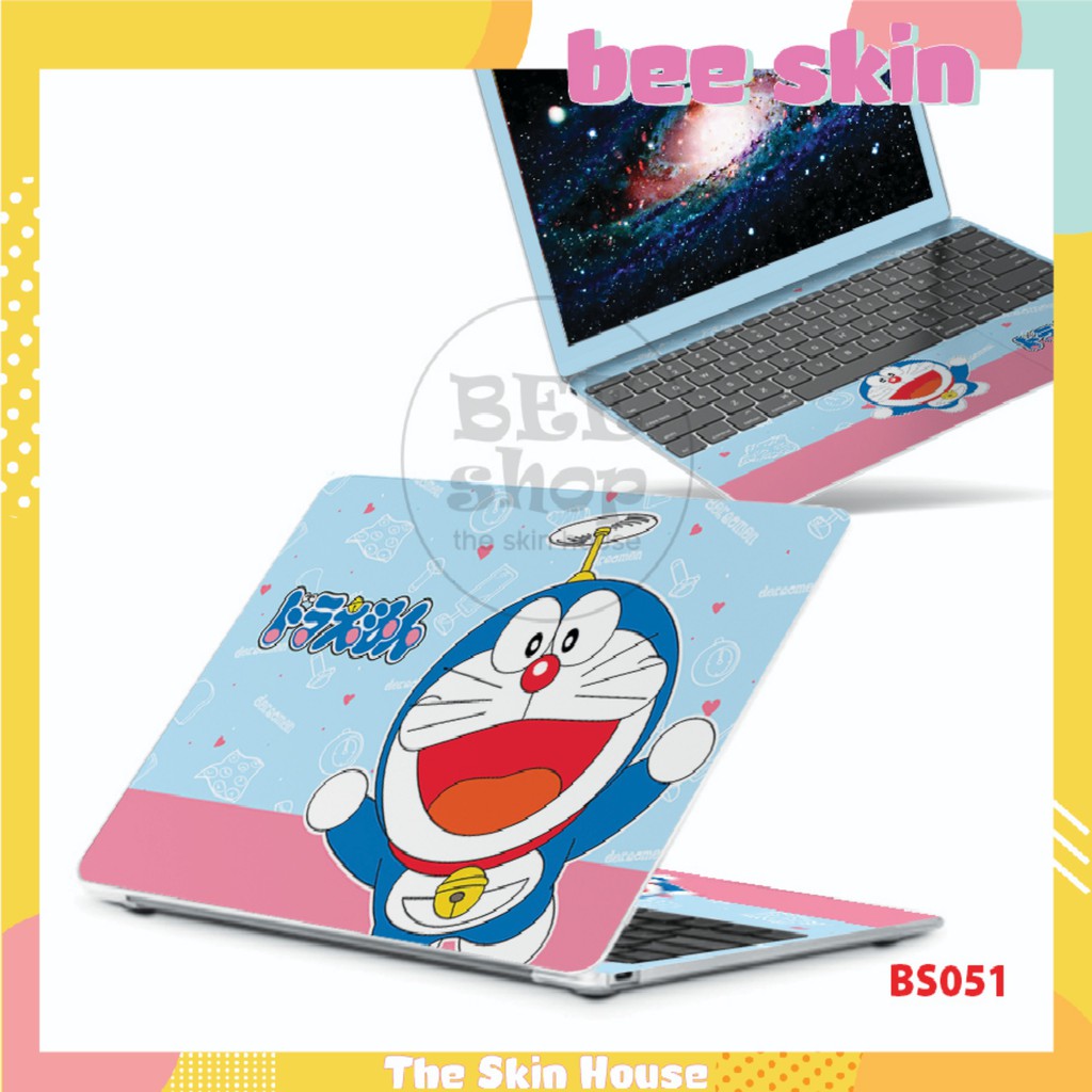 Skin dán laptop doremon cho Macbook/HP/ Acer/ Dell /ASUS