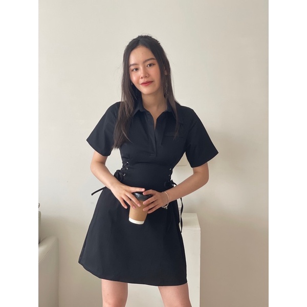 KT40 - ĐẦM POLO ĐAN DÂY EO