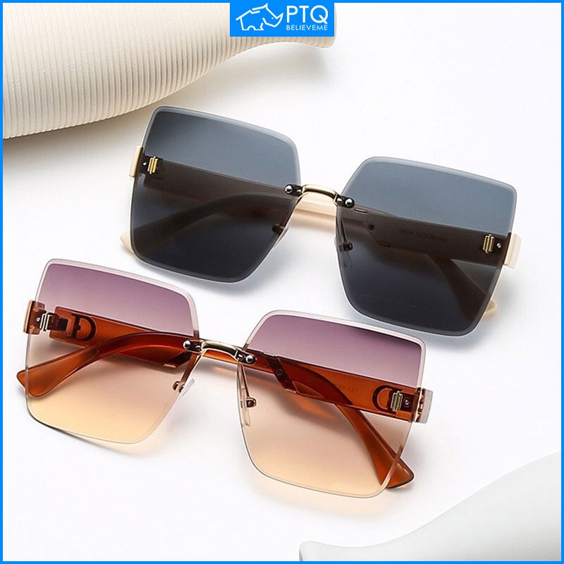 Kính Chống Nắng PTQ Không Viền Họa Tiết Chữ D Phong Cách Thời Trang 2022