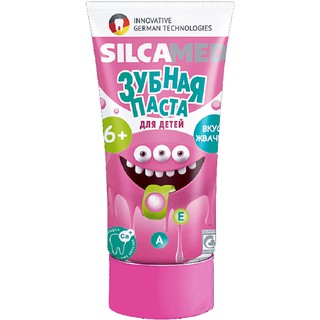 Kem đánh răng cho trẻ em từ 6 tuổi "SILCAMED" hương vị Kẹo cao su, Nhập khẩu Nga - châu Âu, SX theo công nghệ Đức