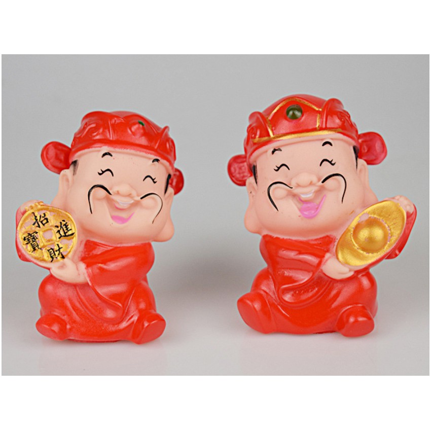 Tượng ông thần tài trang trí tráp oản tháp nước, trang trí lễ tết,  trang trí bánh kem