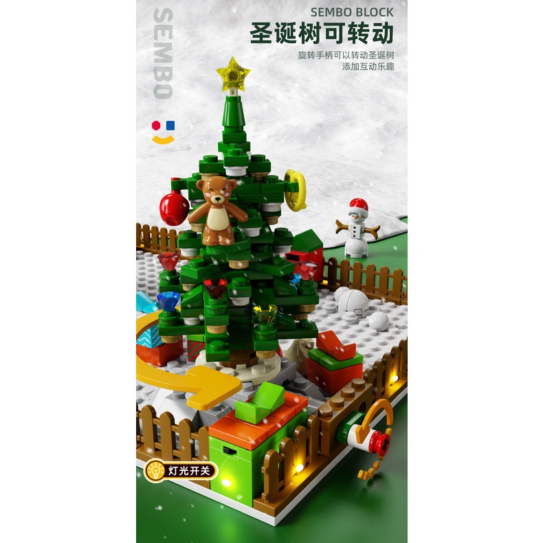 Đồ chơi 573 mảnh lắp ráp mô hình ngôi nhà/người tuyết SLUBAN phù hợp làm quà giáng sinh cho bé