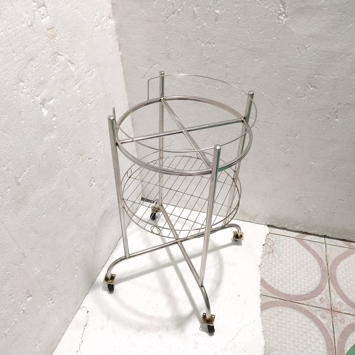 Chân bình lọc -  chân để nồi cơm điện - chân để chậu bông INOX có bánh xe - CB3716BX -