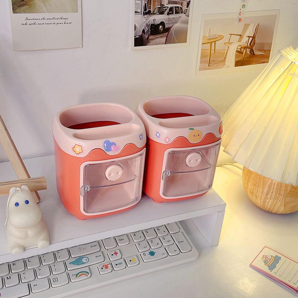 Hộp Đựng Bút Bằng Acrylic Màu Cầu Vồng Độc Đáo Tiện Dụng Cho Văn Phòng
