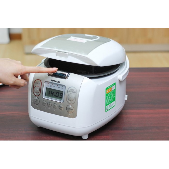 Nồi cơm điện tử Toshiba RC-10NMF 1 lít, màu trắng - Sản phẩm Việt Nam