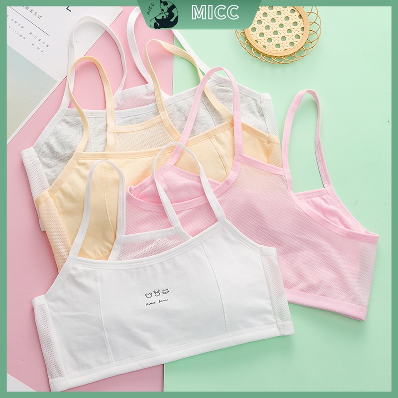 [MICCYBC]Áo lót mỏng phối lưới thoáng khí cho bé gái 13-16 tuổi 30-50kg