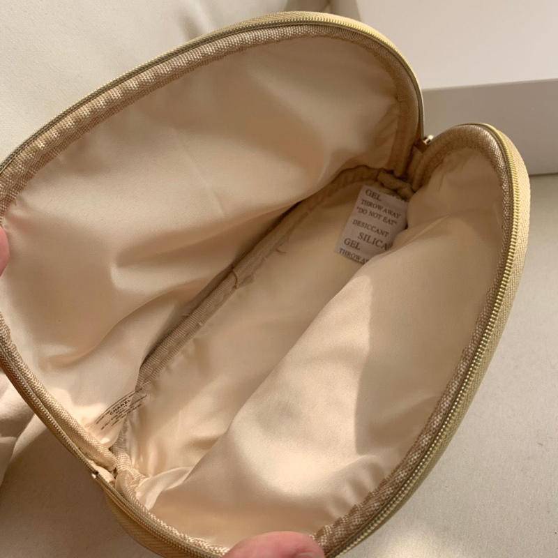 Túi Da pu Đựng Mỹ Phẩm Màu Vàng Thiết Kế Đơn Giản Túi dự trữ  túi giặt Túi dự trữ  túi giặt